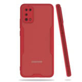 Nettech Samsung Galaxy A02S Uyumlu Platin Seri Arka Koruma Kılıf (Kırmızı) NT86413