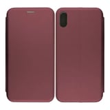 Nettech Apple iPhone XS Max Uyumlu Lüx Seri Kapaklı Kılıf (Mürdüm) VR18175