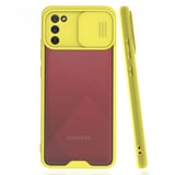 Nettech Samsung Galaxy A02S Uyumlu Platin Kamera Kızaklı Arka Koruma Kılıf (Sarı) NT86779