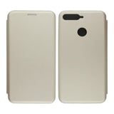 Nettech Huawei Y6 2018 Uyumlu Lüx Seri Kapaklı Kılıf (Gold) VR18220