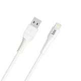 Bix BX102L 18W USBA To Lightning İPhone İçin Hızlı Şarj Ve Data Kablosu Beyaz 1 Metre