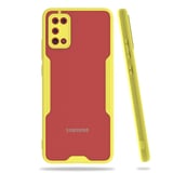 Nettech Samsung Galaxy A02S Uyumlu Platin Seri Arka Koruma Kılıf (Sarı) NT86418
