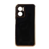 Nettech Xiaomi Note 11E Uyumlu Golden Luxury Arka Koruma Kılıf (Siyah) NT105737