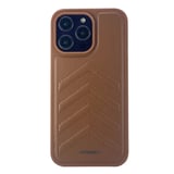 Nettech Apple iPhone 13 Pro Uyumlu Lynko Co Deri Seri Arka Koruma Kılıf (Kahverengi) NT101707