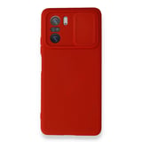 Nettech Xiaomi Poco F3 Uyumlu Kızaklı Kamera Korumalı Arka Koruma Kılıf (Kırmızı) NT87183
