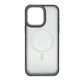 Nettech Apple iPhone 15 Pro Uyumlu Metal Çerçeveli Skın Frıendly Magsafe Seri Arka Koruma Kılıf (Gri) NT104032
