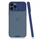 Nettech Apple iPhone 12 Pro Uyumlu Platin Kamera Kızaklı Arka Koruma Kılıf (Lacivert) NT84750