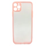 Nettech Apple iPhone 12 Pro Max Uyumlu Kontrast Renkli Tuş Seri Arka Koruma Kılıf (Pembe) NT88634