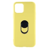 Nettech Apple iPhone 11 Pro Uyumlu Leather Ring Nano Arka Koruma Kılıf (Sarı) NT82894