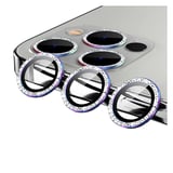 Nettech Apple iPhone 13 Pro Max Uyumlu Diamond Taşlı Model Kamera Cam Koruyucu (Gökkuşağı) NT95764