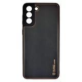 Nettech Samsung Galaxy S21 Plus Uyumlu Coco Leather Seri Arka Koruma Kılıf (Siyah) NT87826