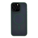 Nettech Apple iPhone 15 Pro Uyumlu Mat Renkli MagSafe Arka Koruma Kılıf (Yeşil) NT104739