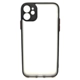 Nettech Apple iPhone 12 Uyumlu Kontrast Renkli Tuş Seri Arka Koruma Kılıf (Siyah) NT88618
