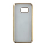 Nettech Samsung Galaxy G930 S7 Uyumlu Çerçeve Görünümlü Arka Koruma Kılıf (Gold) VR7966