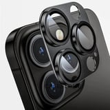 Nettech Apple iPhone 14 Pro Max Uyumlu Metalik Seri Kamera Cam Koruyucu (Siyah) NT97528