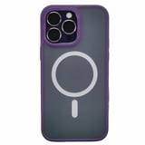 Nettech Apple iPhone 13 Pro Max Uyumlu Metal Kamera Çerçeveli Magsafe Seri Arka Koruma Kılıf (Mor) NT98040