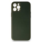 Nettech Apple iPhone 12 Pro Uyumlu Coco Leather Seri Arka Koruma Kılıf (Yeşil) NT84725