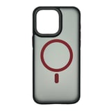 Nettech Apple iPhone 15 Pro Uyumlu Metal Çerçeveli Skın Frıendly Magsafe Seri Arka Koruma Kılıf (Kırmızı) NT104034