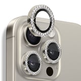 Nettech Apple iPhone 16 Pro Uyumlu Diamond Taşlı Model Kamera Cam Koruyucu (Natural) NT111292