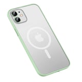 Apple iPhone 12 Kılıf Zore Mokka Wireless Kapak  Yeşil