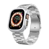 Nettech Apple Watch Ultra 49 mm Uyumlu Kasa Korumalı Kordon (Beyaz) NT110268