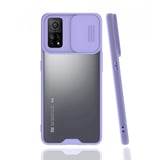 Nettech Xiaomi Mi 10T Uyumlu Platin Kamera Kızaklı Arka Koruma Kılıf (Lila) NT86845