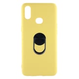 Nettech Samsung Galaxy A10S Uyumlu Leather Ring Nano Arka Koruma Kılıf (Sarı) NT82911