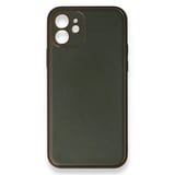 Nettech Apple iPhone 12 Uyumlu Coco Leather Seri Arka Koruma Kılıf (Füme) NT84727