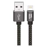 Nettech NTDC01 İp Örgü 300 Cm Lightning Şarj ve Data Kablosu (Siyah) NT31110