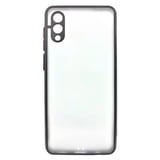 Nettech Samsung Galaxy A02 Uyumlu Kontrast Renkli Tuş Seri Arka Koruma Kılıf (Siyah) NT88716
