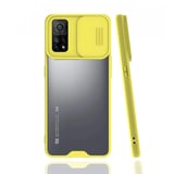 Nettech Xiaomi Mi 10T Uyumlu Platin Kamera Kızaklı Arka Koruma Kılıf (Sarı) NT86844