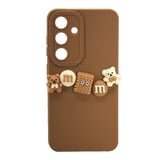 Nettech Samsung Galaxy S24 Uyumlu Lüx Bear Arka Koruma Kılıf (Kahverengi) NT105144