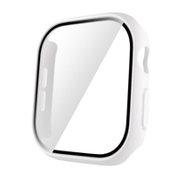 Apple Watch 10 42mm Sert PC Kasa ve Ekran Koruyucu Zore Watch Gard 35 - Beyaz