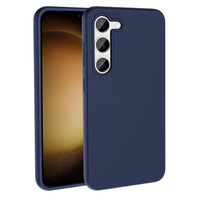 Galaxy S23 Kılıf Magsafe Şarj Özellikli Sıvı Teknolojili Silinebilir Sert Zore Kivi Kapak - Lacivert