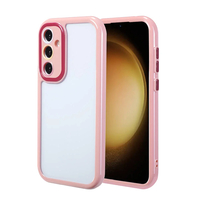 Galaxy S23 FE Kılıf Kamera Korumalı Renkli Kenar ve Çerçeve Tasarımlı Zore Vitamin Kapak - Mürdüm