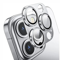 Nettech Apple iPhone 14 Pro Max Uyumlu Metalik Seri Kamera Cam Koruyucu (Gri) NT-97527