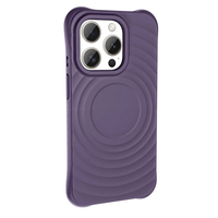 Apple iPhone 15 Pro Magsafe Şarj Özellikli Airbagli Mat Görünümlü Zore Hepi Kapak - Derin Mor