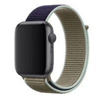 Nettech Apple Watch Seri 44/42 mm Uyumlu İp Örgülü Kordon (Gri) NT-102995