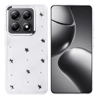 Xiaomi 14T Pro Kılıf Airbag Tasarımlı Simli Şeffaf Zore Kutup Kapak - Yıldız