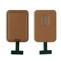 Zore CRD-09 Dahili Şarj Soket Aparatlı Magnetik PU Deri Kartlık - Kahverengi