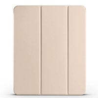 Apple iPad Pro 12.9 2020 (4.Nesil) Zore Smart Cover Kalem Bölmeli Standlı 1-1 Kılıf - Gold