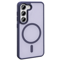 Galaxy S23 FE Kılıf Magsafe Şarj Özellikli Mat Arka Yüzey Zore Sio Kapak - Derin Mor