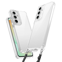 Galaxy S24 FE Kılıf Airbagli Takılabilir Askı Aparatlı Zore Snap Silikon Kapak - Şeffaf