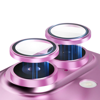 Nettech Apple iPhone 16 Uyumlu Alüminyum Seri Kamera Cam Koruyucu (Pembe) NT-111108