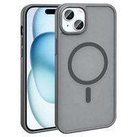 Apple iPhone 14 Plus Kılıf Magsafe Şarj Özellikli Mat Arka Yüzey Zore Sio Kapak - Gri