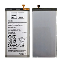 Teknonet Samsung Galaxy S10 Plus Uyumlu Nettech NT-2005 4000 MAh Batarya NT-82553