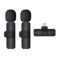 Nettech K9 Metal Örgü Lightning Kablosuz Yaka Mikrofonu (Siyah) NT-102927