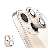 Nettech Apple iPhone 13 Uyumlu Metalik Seri Kamera Cam Koruyucu (Gold) NT-92649