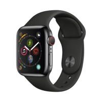 Apple Watch Series 4 - Paslanmaz Çelik - 40mm - Cellular - Gece yarısı