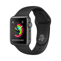 Apple Watch Series 1 - Alüminyum - 38mm - GPS - Gece yarısı